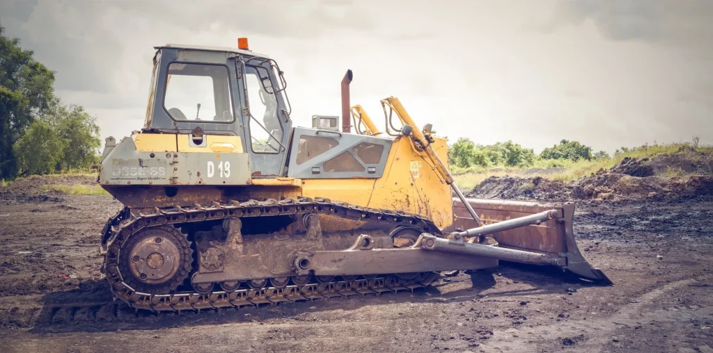 Bulldozer for building contractor excavation