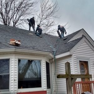 LaLonde Builders working on residential roofing project